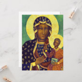 Czestochowa Black Madonna Icon Polen Karte (Vorderseite/Rückseite Beispiel)