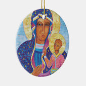 Czestochowa Black Madonna Polen Keramik Ornament (Rechts)
