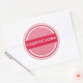 Czestochowa City Pride Emblem – Polish Identity Runder Aufkleber (Umschlag)