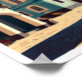 Czestochowa Polen Vintage Darstellung Poster (Ecke)