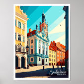 Czestochowa Polen Vintage Darstellung Poster (Vorne)
