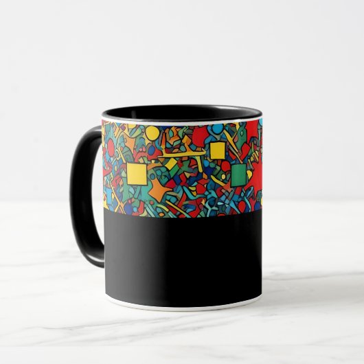 D05 - Tasse mit buntem Mosaik (Vorderseite Links)