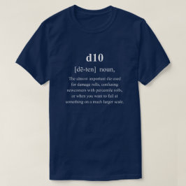 d10 Lustige Würfel Definition mit weißem Text Gami T-Shirt