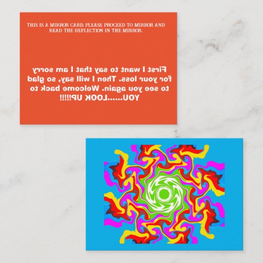 D115 - Welcome Back - Note Card Mitteilungskarte (Vorne/Hinten)