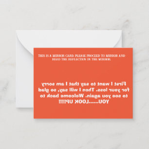 D115 - Welcome Back - Note Card Mitteilungskarte