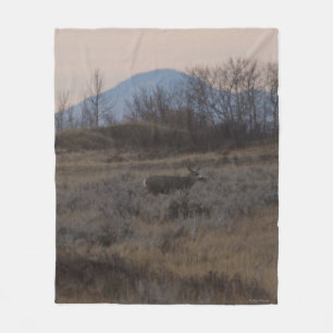 D12 Maultierhirsch und Sweet Grass Hills Fleecedecke