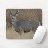 D14 Mule Deer Doe Mousepad (Mit Mouse)