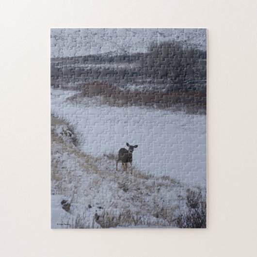 D16 Mule Deer im Flusstal Puzzle (Vertikal)