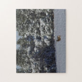 D17 Mule Deer in Snow Puzzle (Vertikal)