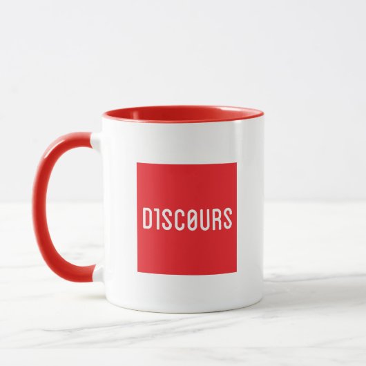 D1SC0URS roter Logo-Becher Tasse (Links)