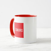 D1SC0URS roter Logo-Becher Tasse (Vorderseite Links)