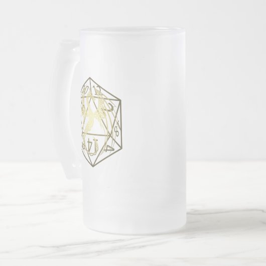 D20 Celtic Dragon DND Mattierte Tasse (Vorderseite Links)