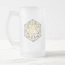 D20 Celtic Dragon DND Mattierte Tasse