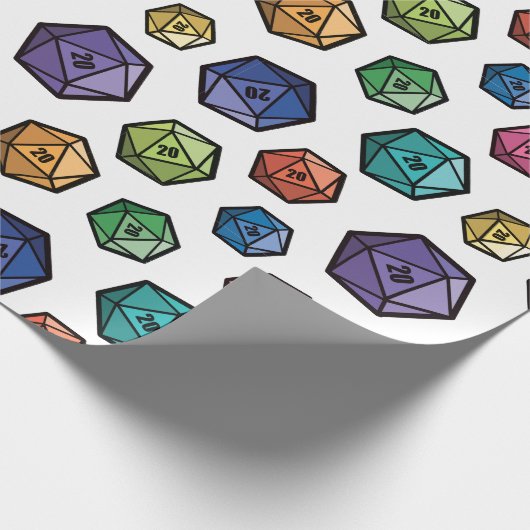 D20, das Papper einwickelt Geschenkpapier (Ecke)