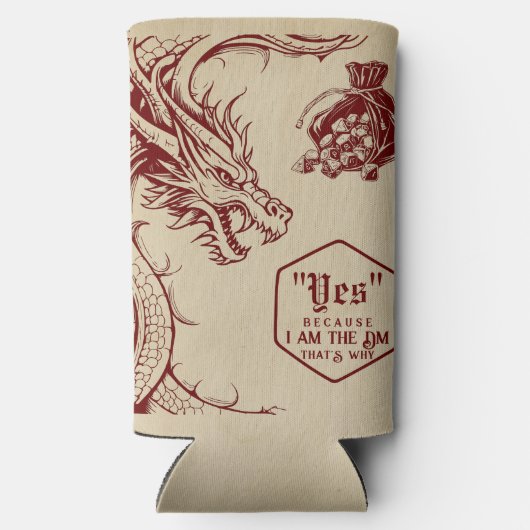 D20 Dice Celtic Dragon DND RPG DM Gamer Gift Selters Dosenkühler (Rückseite)