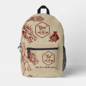 D20 Dice Celtic Dragon DND RPG weil DM Gamer Bedruckter Rucksack (Vorderseite)