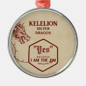 D20 Dice Celtic Dragon DND RPG weil DM Gamer Ornament Aus Metall (Vorne)