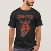 D20 Dice Fighter Rpg Class Tabletop Rollenspiel Ga T-Shirt (Vorderseite)
