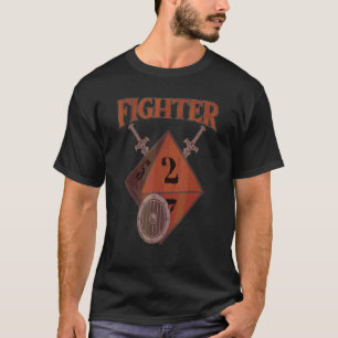 D20 Dice Fighter Rpg Class Tabletop Rollenspiel Ga T-Shirt