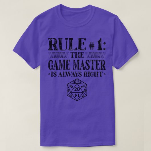 D20 Dice Roleplay DM Tabletop RPG T-Shirt (Design vorne)