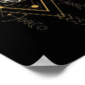 D20 Dice Sacred Geometry Minimalistisch Tabletop R Poster (Ecke)