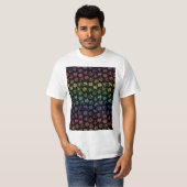 D20 Dice-Set-Muster (Regenbogen) Grafischer T - Sh T-Shirt (Vorne ganz)