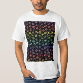 D20 Dice-Set-Muster (Regenbogen) Grafischer T - Sh T-Shirt