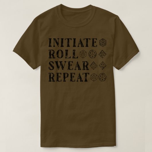 D20 Dice Tabletop DM Rollenspiel T-Shirt (Design vorne)
