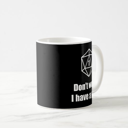 D20 Fail Dont Worry I Have A Plan  Kaffeetasse (VorderseiteRechts)
