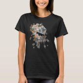 D20 Federn und Blume T-Shirt (Vorderseite)
