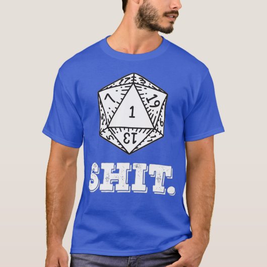 D20 Gaming Fantasy Dragons Tabletop Würfel One T-Shirt (Vorderseite)
