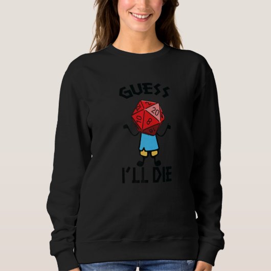 D20 Gaming Fantasy Dragons Tabletop Würfel Vermutu Sweatshirt (Vorderseite)