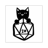 D20 Katze Gummistempel (Prägung)