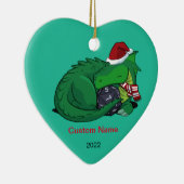 D20 Keramik-Ornament des grünen Drachens Keramik Ornament (Rechts)