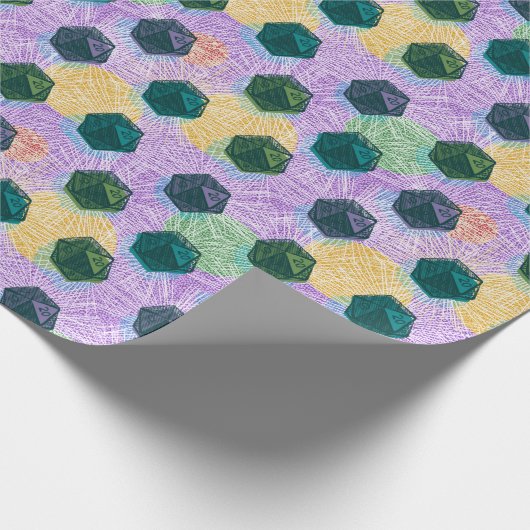 D20 - Kritischer Schlag! Geschenkpapier (Ecke)
