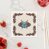 D20 Monogramm-Rosen RPG-Hochzeit Serviette (Beispiel)