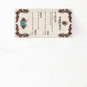 D20 Monogramm-Rosen RPG-Hochzeitsbar-Menü Banner (InSitu)