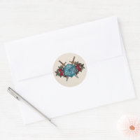 D20 Monogramm rote Rosen RPG-thematisierte Hochzei