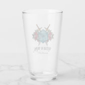 D20 Monogramm RPG Hochzeitsandenken Glas (Rückseite)