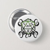 D20 of Cthulhu Button (Vorne & Hinten)