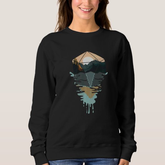 D20 RPG Dice Master of Dungeons Warrior Dragon Sweatshirt (Vorderseite)