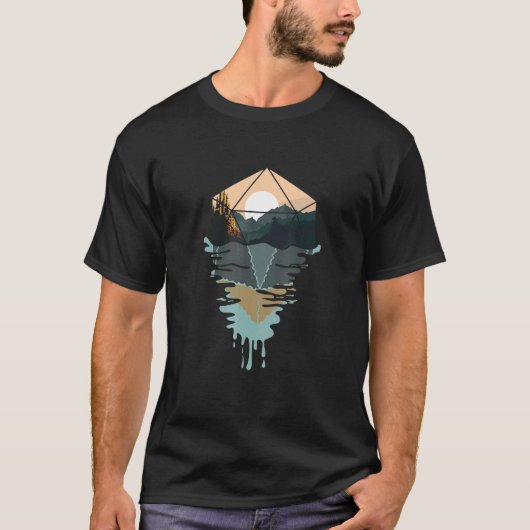 D20 RPG Dice Master of Dungeons Warrior Dragon T-Shirt (Vorderseite)