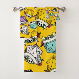 D20-Set-Muster Badhandtuch Set