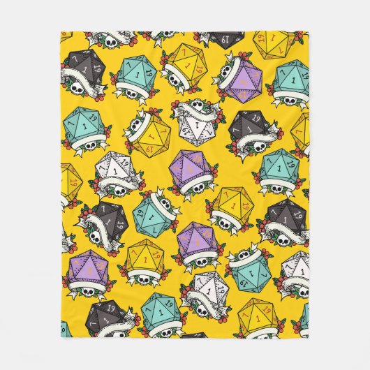 D20-Set-Muster Fleecedecke (Vorderseite)