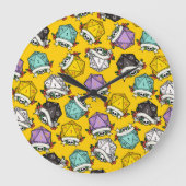 D20-Set-Muster Große Wanduhr (Vorderseite)