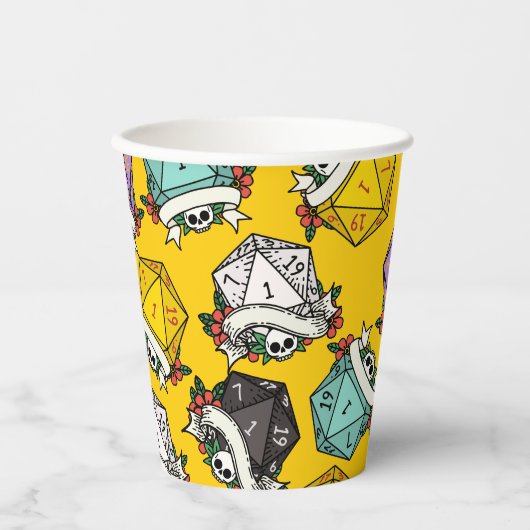 D20-Set-Muster Pappbecher (Vorderseite)