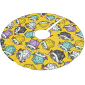 D20-Set-Muster Polyester Weihnachtsbaumdecke (Schrägansicht)