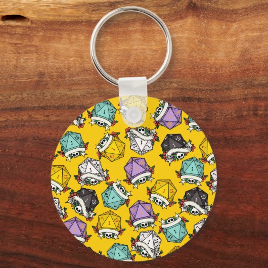 D20-Set-Muster Schlüsselanhänger (Vorderseite)