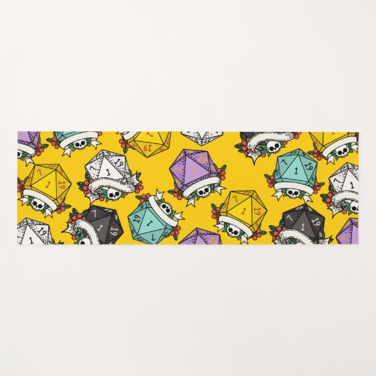 D20-Set-Muster Yogamatte (Vorderseite (Horizontal))