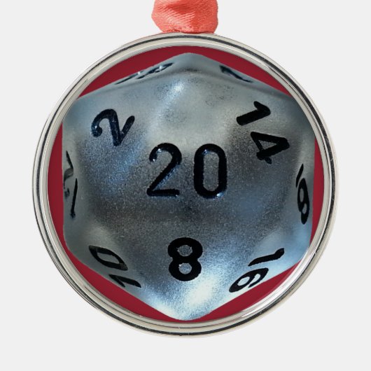 D20 SILBERNES ORNAMENT (Vorne)